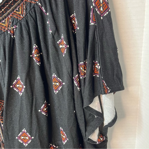 Colleen Lopez Off The Shoulder Oversized Patterned Black Red Peplum Top XS New! - Picture 8 of 12